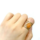 Marceline Stainless Steel Ring w Sunstone