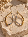 Eneida Double Colored Stainless Steel Earrings