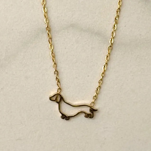 Minimal Dachshund Necklace