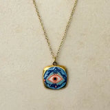 Nazar Stainless Steel Enamel Necklace