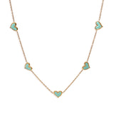 Multihearts Enamel Necklace