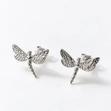 Minimal Dragonfly Stud Earrings