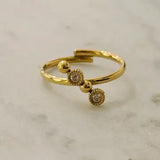 Orbit Adjustable Ring W Zirconium Stones