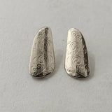 Miura Floral Motiffed Stainless Steel Stud  Earrings