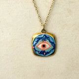 Nazar Stainless Steel Enamel Necklace