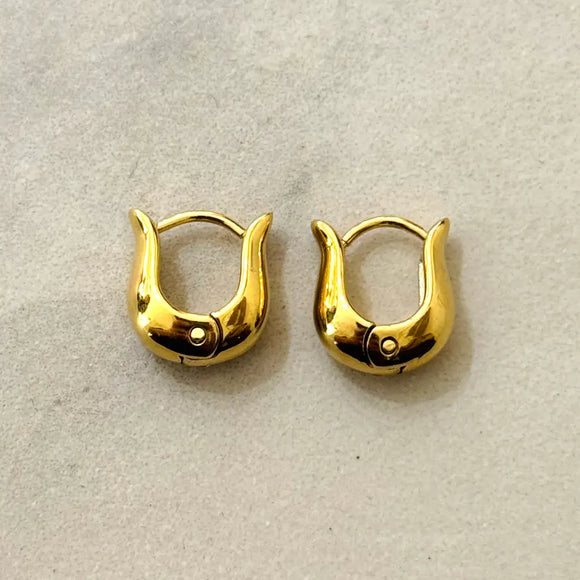 Tulip  Hoop Earrings