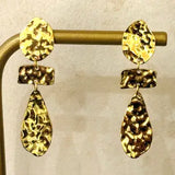 Orhun Hammered Gold Dangle Earrings