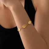 Yuma Scratched Gold Bracelet