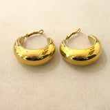 Ruiz Stainless Steel Thick Hoop Earrings