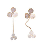 Mariza Distressed Paint Floral Dangle Earrings
