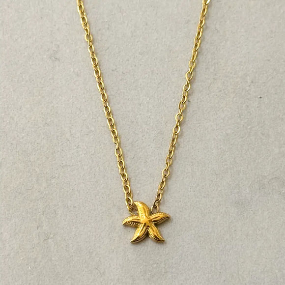 Minimal Starfish Summer Necklace 