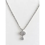 Makis Geometric Necklace W Zirconium Stones