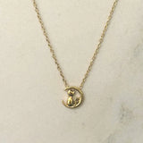 Cat Sitting On The Moon Necklace  