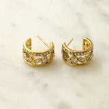 Levi Hoop Earrings w Zirconium Stonesvv