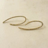 Frou Stainless Steel  Earrings w White Zirconias