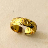 Moon, Sun & Stars Adjustable Ring