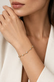 Nosi Stainless Steel Bracelet w Round Zirconias