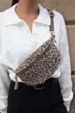 CASSETTE - Leopard Print Suede Fanny Pack