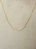 Wavy Necklace w White Zirconias