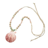 Gava Bohem Shell Charm Necklace w Mineral Stones