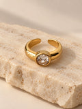 Tombik Adjustable Ring W Zirconium Stones