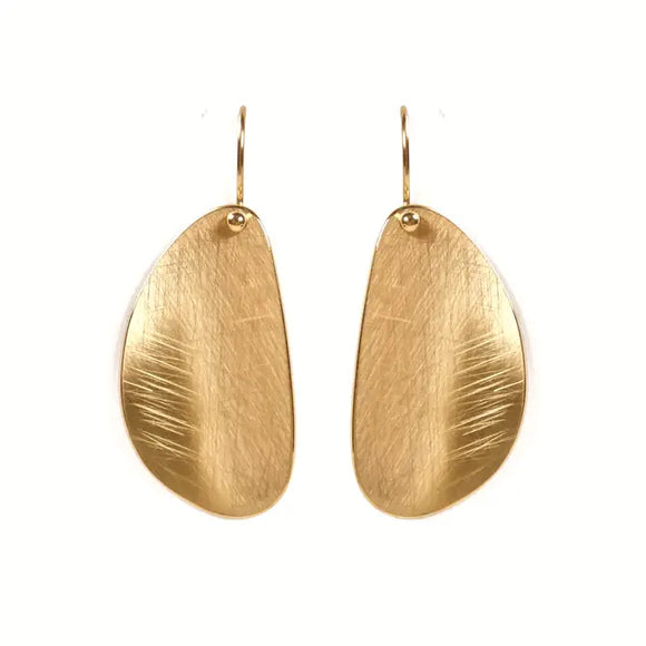 Felice Brushed Gold  Earrings  