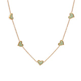 Multihearts Enamel Necklace