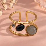 Tutu Bohem Adjustable Ring w Natural Gemstones