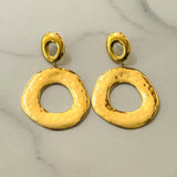 Sidonia Hammered Gold Earrings