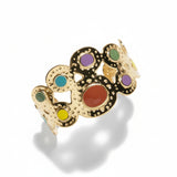 Kiwi Stainless Steel Enamel Bangle Bracelet 