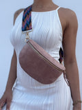 CASSETTE - Suede Fanny Pack Soft Pink