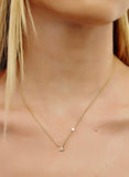 Initial Necklace M with Heart