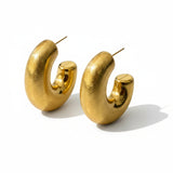 Aryeh Brushed Gold  Earrings 