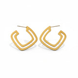  Square Form Stainless Steel Hoop Earrings
