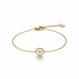 Minimal White Heart Bracelet 