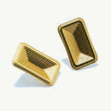 Inception Stainless Steel Rectangular Stud Earrings
