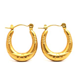 Esma Stainless Steel Motiffed Hoop Earrings