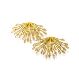 Cluster Stud Earrings w Cubic Zirconias