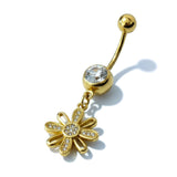 Margarita Belly Piercing w Zirconium Stones 