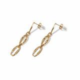 Pongo Hammered Gold Waterproof Dangle Earrings 
