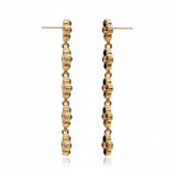 Sona Floral Dangle Earrings w Multicolor Zirconias 