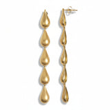 Drip Brushed Gold Dangle Earrings 