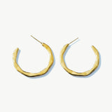 Alma Stainless Steel Motiffed Hoop Earrings