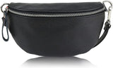 CASSETTE - Fanny Pack Leather Belt Bag Black