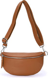 CASSETTE - Fanny Pack Leather Belt Bag Orange