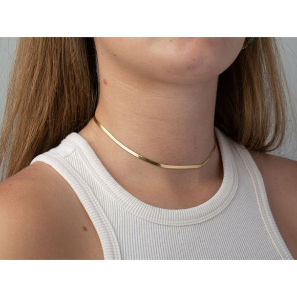 Sterling Silver Choker Gold