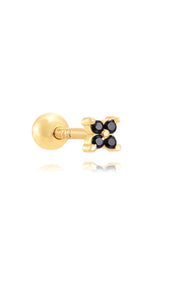 Clover Piercing Black