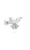 Butterfly Piercing White