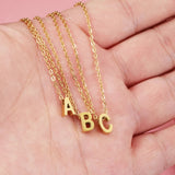 Initial Charm Necklace A Gold