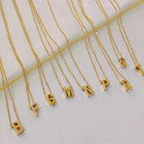 Initial Charm Necklace B Gold